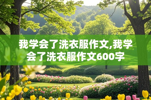 我学会了洗衣服作文,我学会了洗衣服作文600字