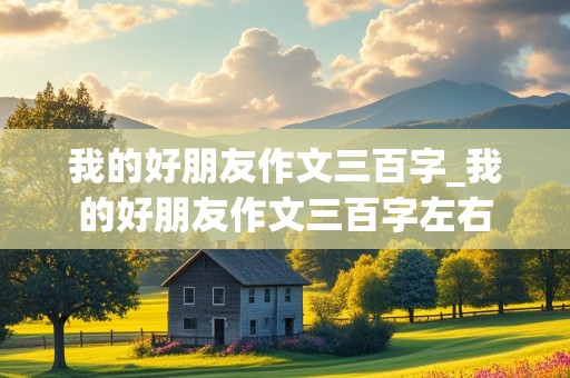 我的好朋友作文三百字_我的好朋友作文三百字左右