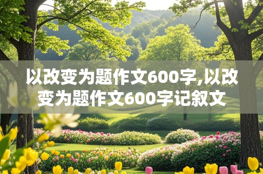 以改变为题作文600字,以改变为题作文600字记叙文