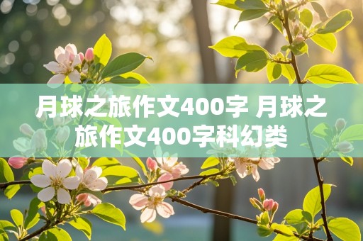 月球之旅作文400字 月球之旅作文400字科幻类