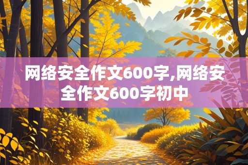 网络安全作文600字,网络安全作文600字初中