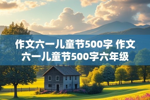 作文六一儿童节500字 作文六一儿童节500字六年级