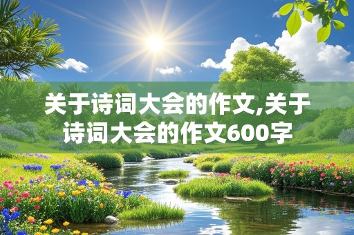 关于诗词大会的作文,关于诗词大会的作文600字