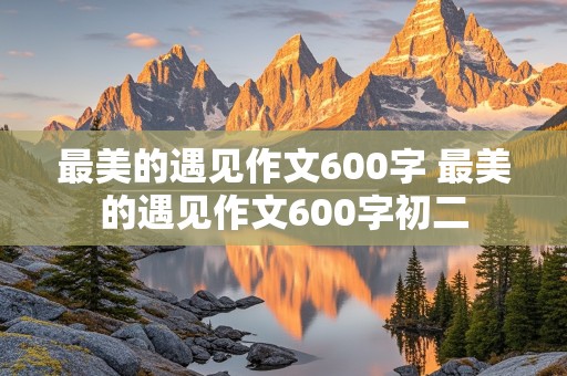 最美的遇见作文600字 最美的遇见作文600字初二