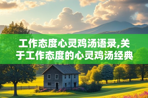 工作态度心灵鸡汤语录,关于工作态度的心灵鸡汤经典语录励志短文