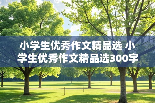 小学生优秀作文精品选 小学生优秀作文精品选300字