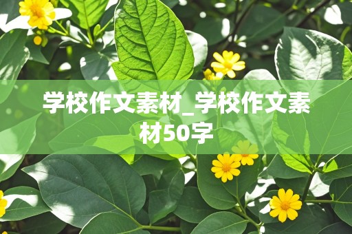 学校作文素材_学校作文素材50字