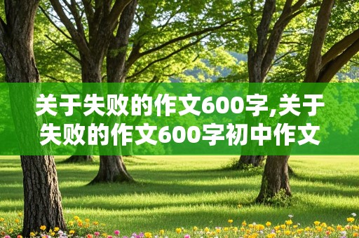 关于失败的作文600字,关于失败的作文600字初中作文