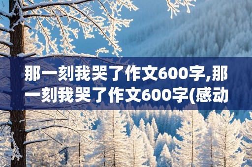 那一刻我哭了作文600字,那一刻我哭了作文600字(感动哭)