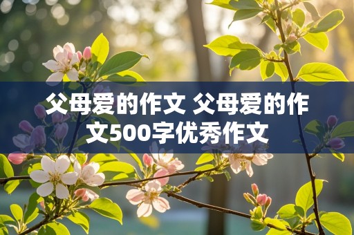 父母爱的作文 父母爱的作文500字优秀作文