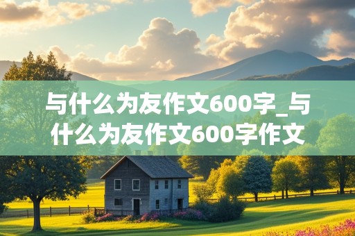 与什么为友作文600字_与什么为友作文600字作文