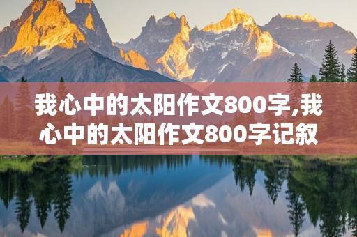 我心中的太阳作文800字,我心中的太阳作文800字记叙文