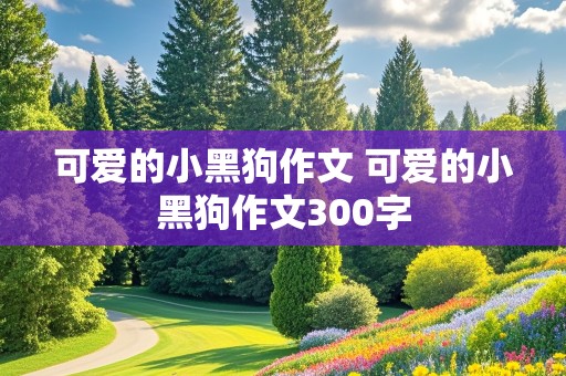 可爱的小黑狗作文 可爱的小黑狗作文300字