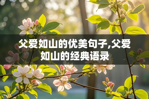 父爱如山的优美句子,父爱如山的经典语录