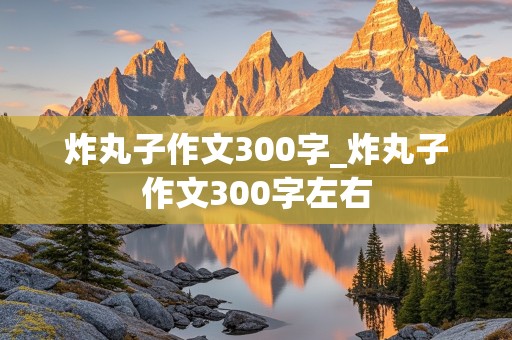 炸丸子作文300字_炸丸子作文300字左右