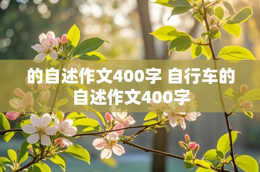 的自述作文400字 自行车的自述作文400字