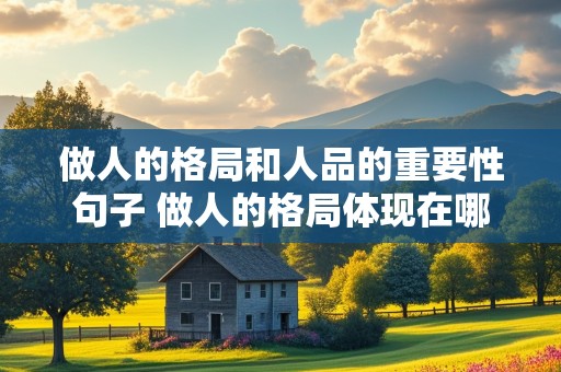 做人的格局和人品的重要性句子 做人的格局体现在哪些方面