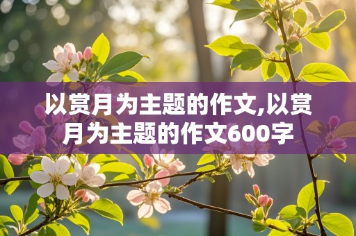 以赏月为主题的作文,以赏月为主题的作文600字