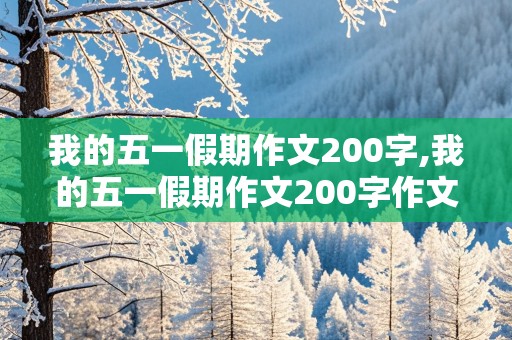 我的五一假期作文200字,我的五一假期作文200字作文