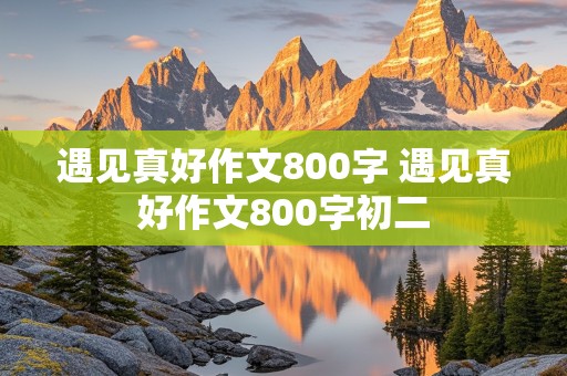 遇见真好作文800字 遇见真好作文800字初二