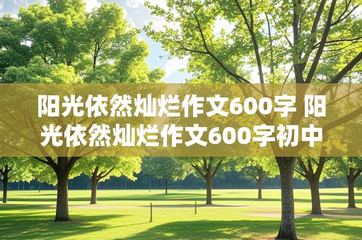 阳光依然灿烂作文600字 阳光依然灿烂作文600字初中