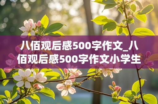 八佰观后感500字作文_八佰观后感500字作文小学生