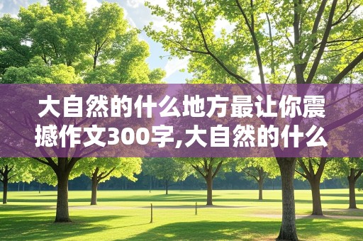 大自然的什么地方最让你震撼作文300字,大自然的什么地方最让你震撼作文300字左右