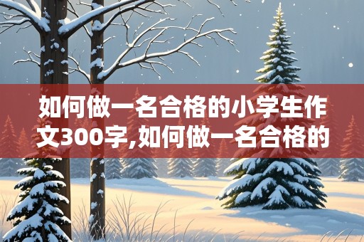 如何做一名合格的小学生作文300字,如何做一名合格的小学生作文300字左右