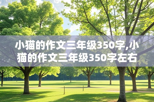 小猫的作文三年级350字,小猫的作文三年级350字左右