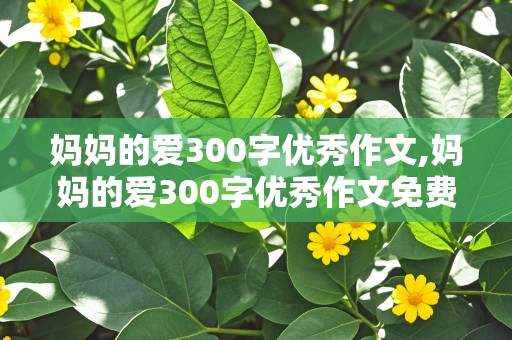 妈妈的爱300字优秀作文,妈妈的爱300字优秀作文免费