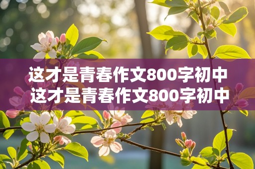 这才是青春作文800字初中 这才是青春作文800字初中记叙文