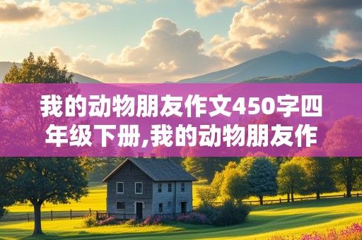 我的动物朋友作文450字四年级下册,我的动物朋友作文450字四年级下册小狗