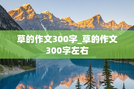 草的作文300字_草的作文300字左右