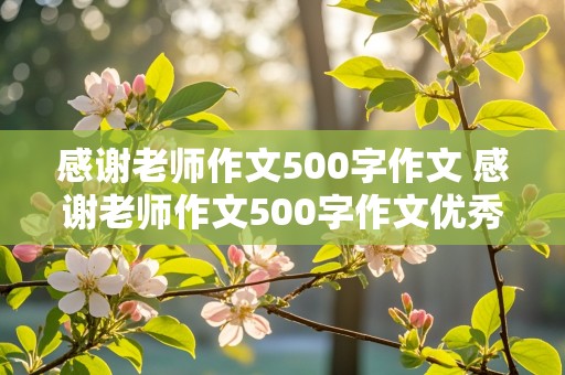 感谢老师作文500字作文 感谢老师作文500字作文优秀