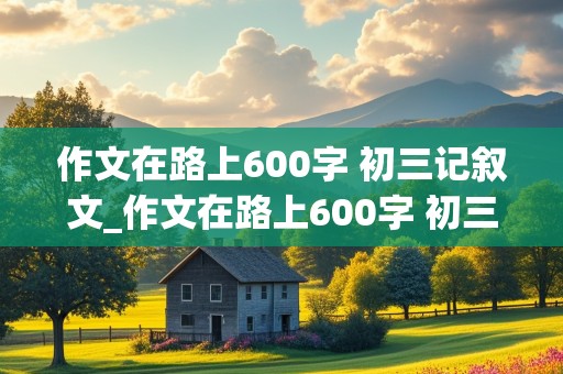 作文在路上600字 初三记叙文_作文在路上600字 初三记叙文写的不咋滴的