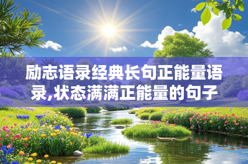 励志语录经典长句正能量语录,状态满满正能量的句子