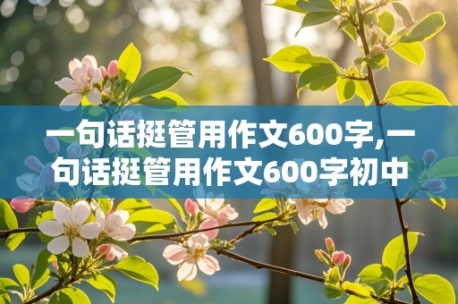 一句话挺管用作文600字,一句话挺管用作文600字初中