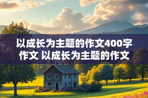 以成长为主题的作文400字作文 以成长为主题的作文400字作文怎么写