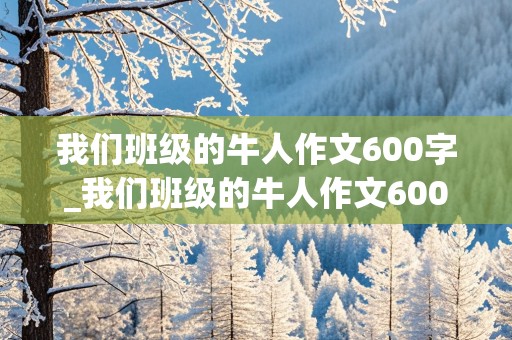 我们班级的牛人作文600字_我们班级的牛人作文600字电脑专家