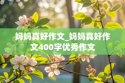 妈妈真好作文_妈妈真好作文400字优秀作文