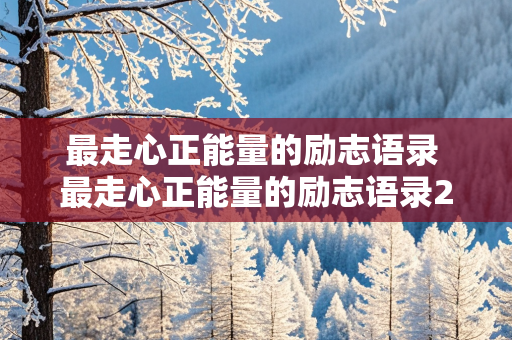 最走心正能量的励志语录 最走心正能量的励志语录2024年