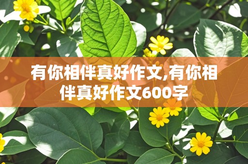 有你相伴真好作文,有你相伴真好作文600字