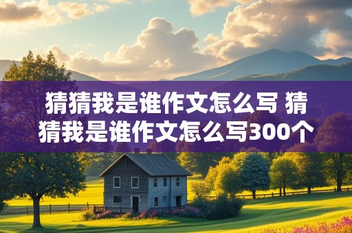 猜猜我是谁作文怎么写 猜猜我是谁作文怎么写300个字