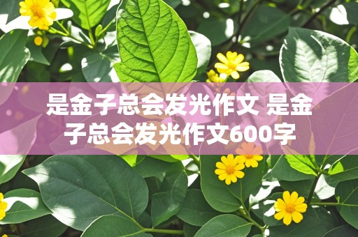 是金子总会发光作文 是金子总会发光作文600字