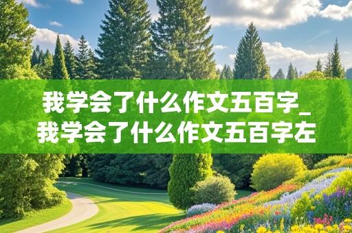 我学会了什么作文五百字_我学会了什么作文五百字左右