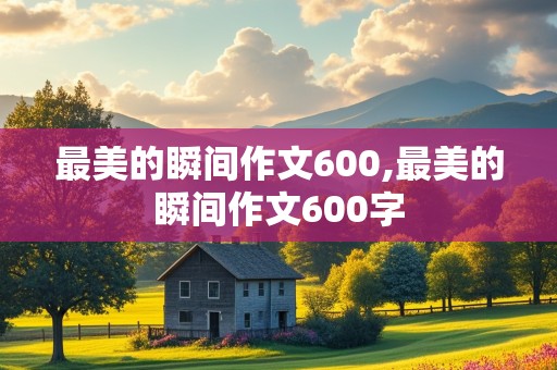 最美的瞬间作文600,最美的瞬间作文600字