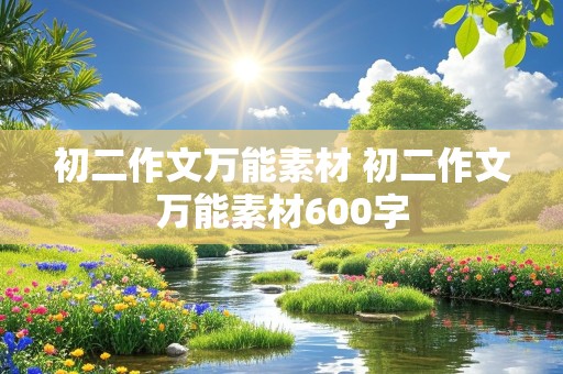 初二作文万能素材 初二作文万能素材600字