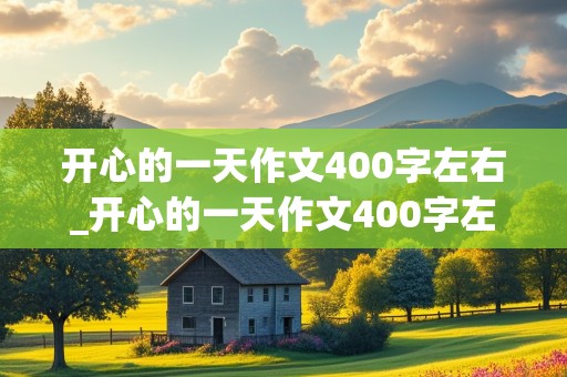 开心的一天作文400字左右_开心的一天作文400字左右四年级