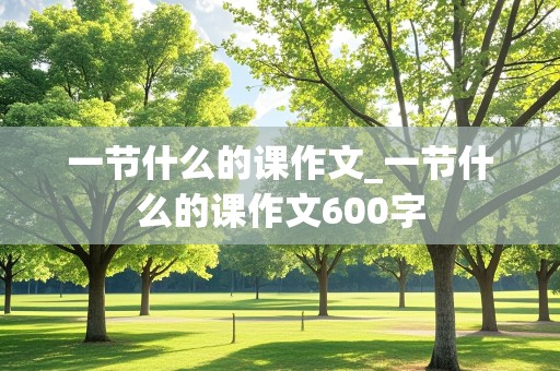 一节什么的课作文_一节什么的课作文600字