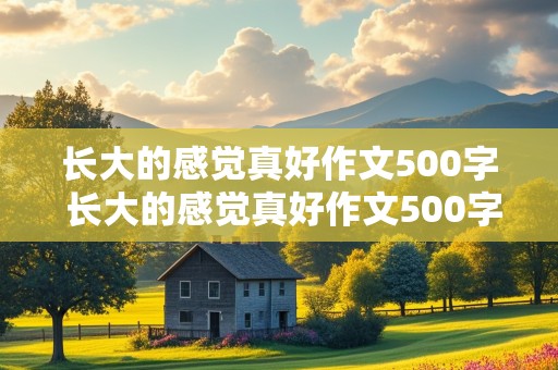 长大的感觉真好作文500字 长大的感觉真好作文500字作文